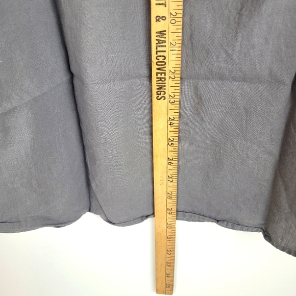 14th And Union Cotton Linen Blend Short Sleeve Button Down Mens Gray Shirt L - Picture 4 of 9